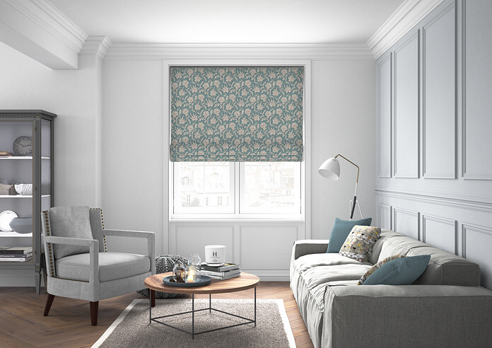 Carlina, Teal - Twist&Fit Roman Blind - Image 5